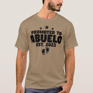 Mens Promoted To Abuelo 2023 New Spanish Grandfath T-Shirt