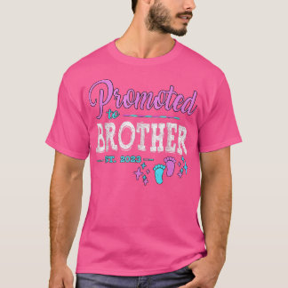 Mens Promoted To Brother Est 2023  Pregnancy Revea T-Shirt