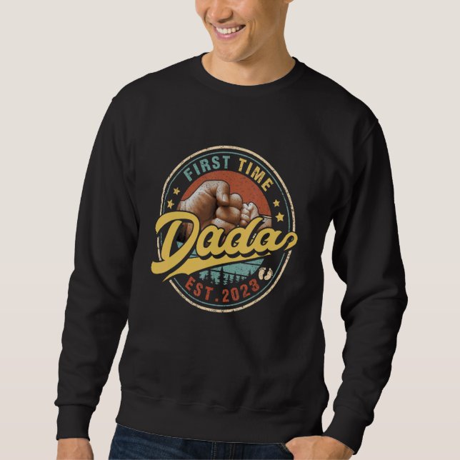 Mens Promoted To Dada 2023  For New Dad First Time Sweatshirt (Front)