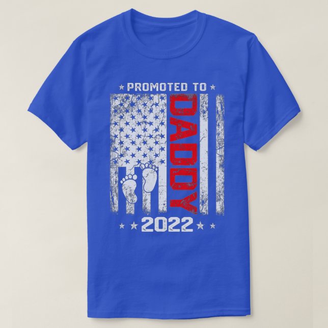 Mens Promoted To Daddy 2022 First Time Fathers Day T-Shirt (Design Front)