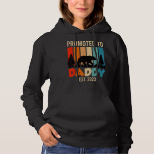 Mens Promoted To Daddy 2023 Expectant Dad 2023 1 Hoodie