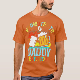 Mens Promoted To Daddy Est 2022 First Time Fathers T-Shirt
