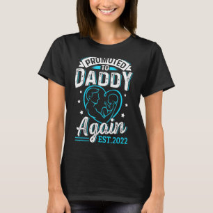 Mens Promoted To Daddy Fathers Day 2022 T-Shirt