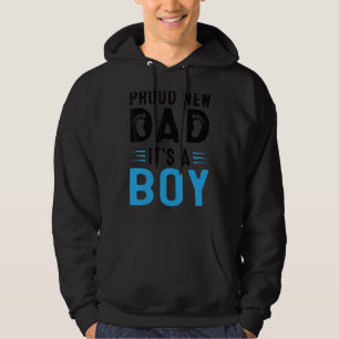 Mens Promoted To Daddy Father's Day Proud New Dad Hoodie