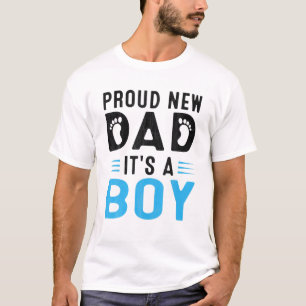 Mens Promoted To Daddy Father's Day Proud New Dad T-Shirt