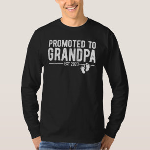 Mens Promoted To Grandpa 2023 Soon To Be New Grand T-Shirt