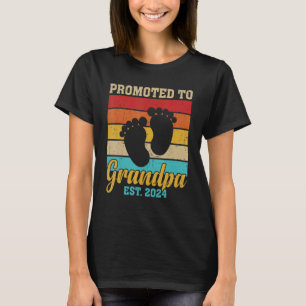 Mens Promoted to Grandpa 2024 Soon to Be New First T-Shirt