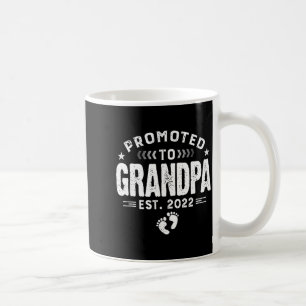 Mens Promoted To Grandpa Est 2022 Funny New Grandp Coffee Mug