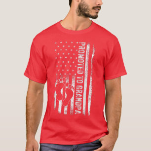 Mens Promoted to Grandpa Est 2023 First Time Fathe T-Shirt