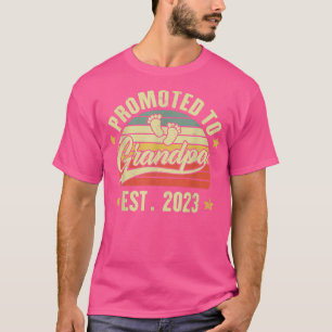 Men's Promoted To Grandpa Est 2023 Vintage New Gra T-Shirt