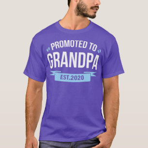 Mens Promoted to Grandpa Shirt Est 2020 Best Dad