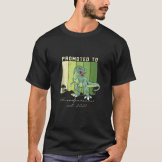 Mens Promoted to Grandpasaurus 2021 New Grandpa T  T-Shirt