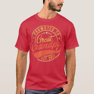 Mens Promoted To Great Grandpa Est 2022 New Grandp T-Shirt