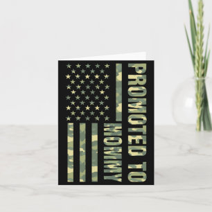 Mens Promoted To Mummy Aamerican Flag Camo Gift Card