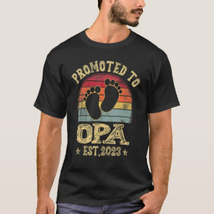Mens Promoted To Opa Est 2023  First Time Opa 6 T-Shirt