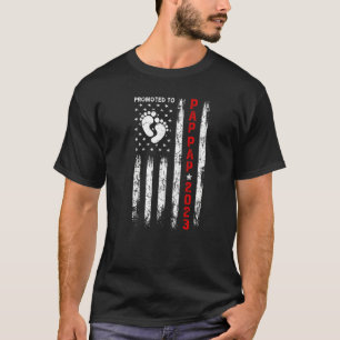 Mens Promoted To Pap Pap 2023 Usa Flag Father's Da T-Shirt