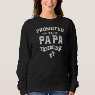 Mens Promoted To Papa 2023 Funny New Papa 2023 1 Sweatshirt
