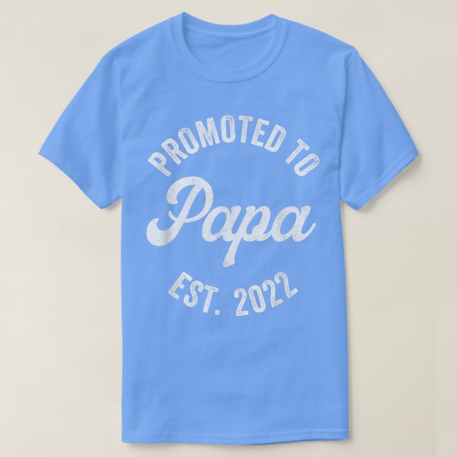 Mens Promoted To Papa s, New Grandpa Pregnancy Ann T-Shirt (Design Front)