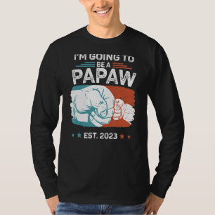 Mens Promoted To Papaw 2023 First Time Father's Da T-Shirt