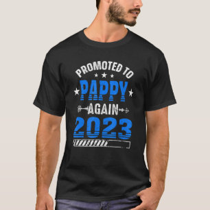Mens Promoted to Pappy Again 2023 Soon To Be Pappy T-Shirt