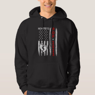 Mens Promoted To Pop 2023 American Flag Father's D Hoodie
