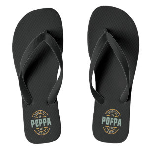 Mens Promoted To Poppa Est. 2021 - Dad Grandpa Gif Jandals