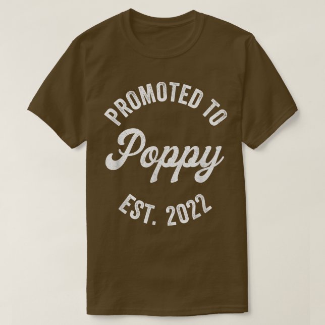 Mens Promoted To Poppy s, New Grandpa Pregnancy An T-Shirt (Design Front)