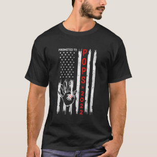 Mens Promoted To Pops 2022 American Flag Patriotic T-Shirt