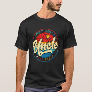 Mens Promoted To Uncle 2023 First Time Father's Da T-Shirt