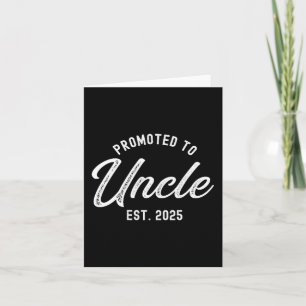 Mens Promoted To Uncle Est 2025 Funny Baby Announc Card