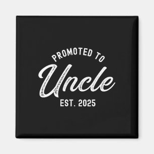 Mens Promoted To Uncle Est 2025 Funny Baby Announc Magnet