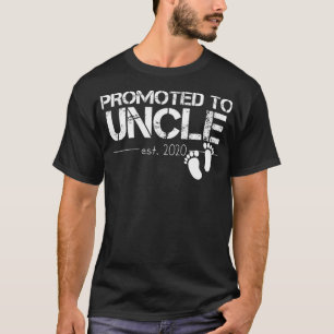 Mens Promoted to Uncle Shirt Est 2020 Best Dad