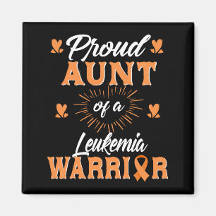 Mens Proud Aunt Of A Leukaemia Warrior Awareness Magnet