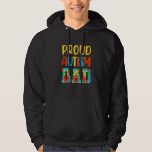 Mens Proud Autism Dad Autism Awareness Hoodie