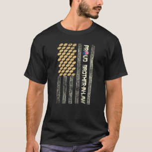 Mens Proud Brother In Law American Flag Football P T-Shirt