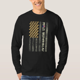 Mens Proud Brother In Law American Flag Football P T-Shirt