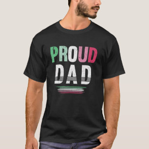 Mens Proud Dad Abrosexual Flag Lgbtq Fathers Day A T-Shirt