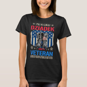 Mens Proud Dad Dziadek And Veteran Fathers Day Us  T-Shirt