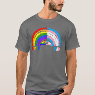 Mens Proud Dad LGBT And Transgender LGBTQ Gay Rain T-Shirt