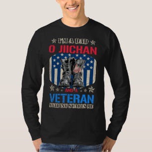 Mens Proud Dad O Jiichan And Veteran Fathers Day U T-Shirt
