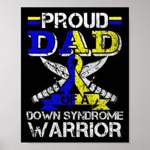 Mens Proud Dad Of A Down Syndrome Warrior Costume Poster