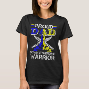 Mens Proud Dad Of A Down Syndrome Warrior Costume  T-Shirt