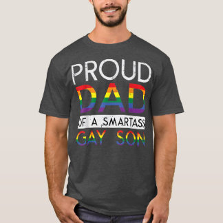 Mens Proud Dad Of A Gay Son Pride Straight Ally LG T-Shirt