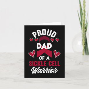 Mens Proud Dad Of A Sickle Cell Warrior Sickle Cel Card