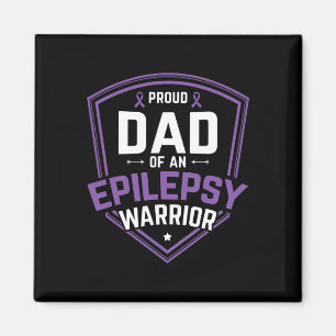 Mens Proud Dad Of Epilepsy Warrior Epilepsy Awaren Magnet