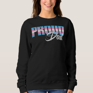 Mens Proud Dad Transgender Trans Pride Flag Lgbt F Sweatshirt