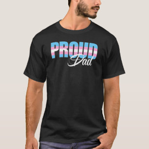 Mens Proud Dad Transgender Trans Pride Flag Lgbt F T-Shirt