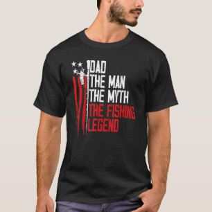 Mens Proud Dada Dad The Fishing Legend 4th Of July T-Shirt