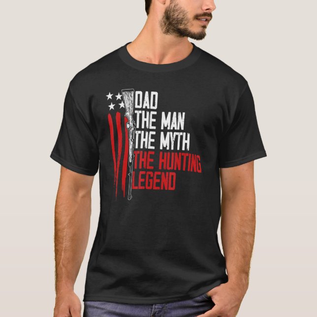Mens Proud Dada Dad The Hunting Legend 4th Of July T-Shirt (Front)
