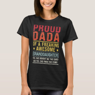 Mens Proud Dada Of Granddaughter Dada Granddaugh T-Shirt